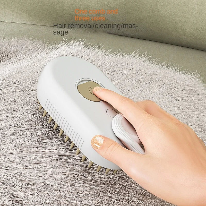 Steaming Grooming Brush for Cats and Dogs