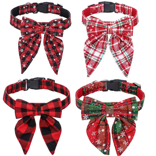 Christmas Bow Collar