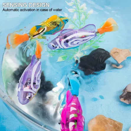 Interactive Swimming Robot Fish Toy with LED Light