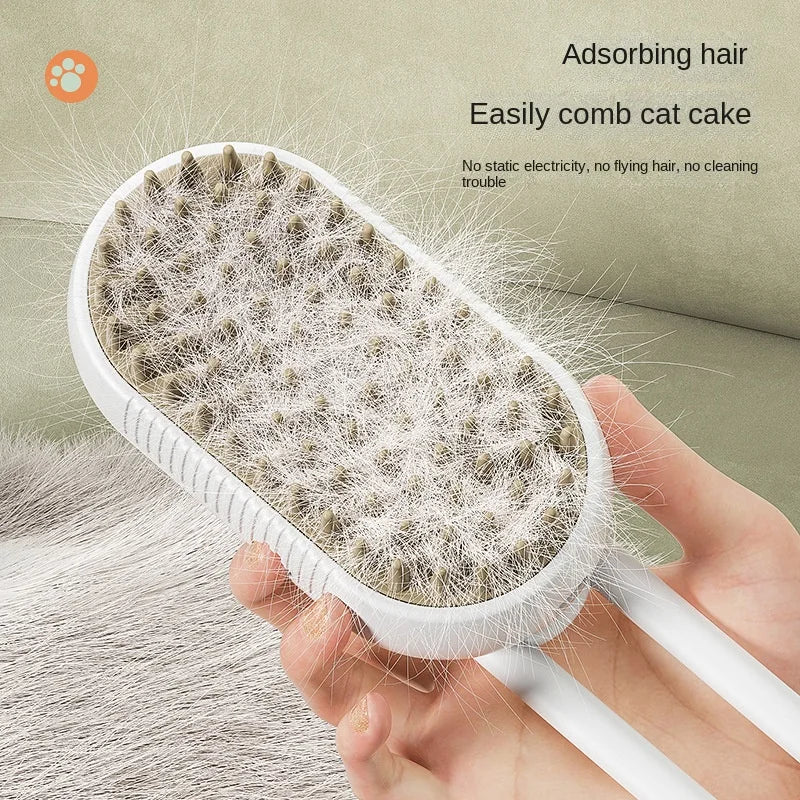 Steaming Grooming Brush for Cats and Dogs