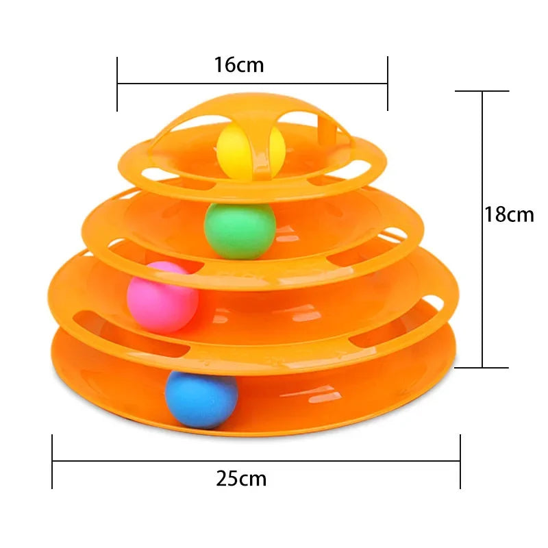 Triple Layered Disc Toy with Plastic Balls for Playtime