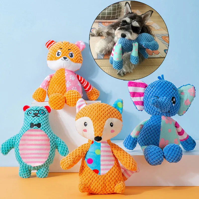 Cute Plush Animal Squeaky Toys for Dogs