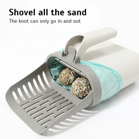 Cat Litter Shovel Self-Cleaning Scoop with Refill Bags