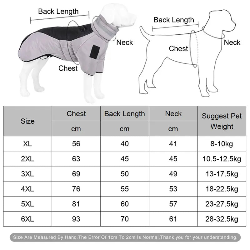 High Neck Winter Coat for Dogs