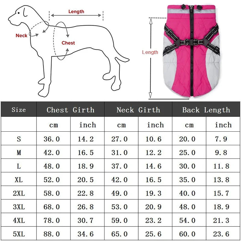 Low Neck Winter Coat for Dogs