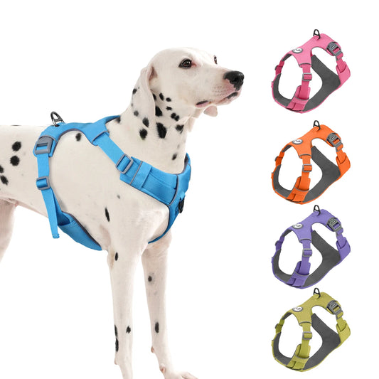 3M Reflective Dog Safety Harness with No-pull Function - Durable and Comfortable for Small, Medium, and Large Dogs