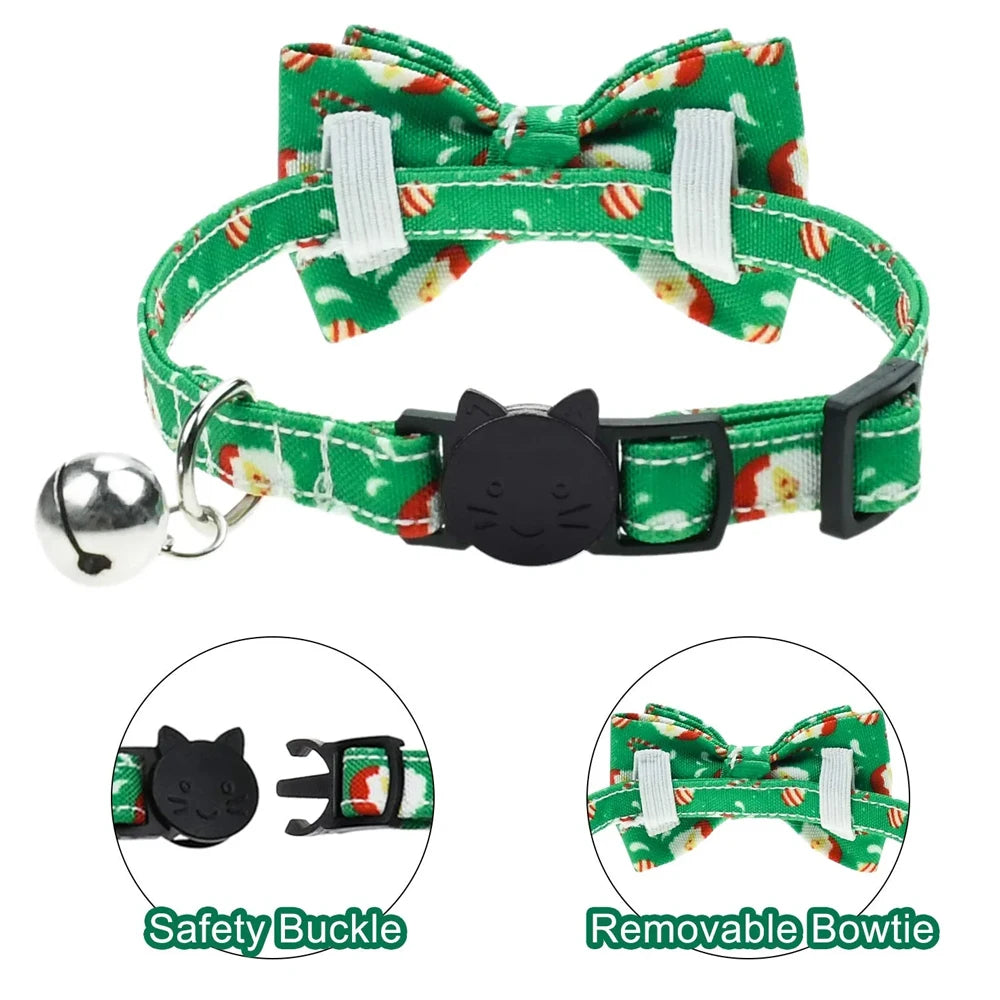 2pc Christmas Bowtie Collar