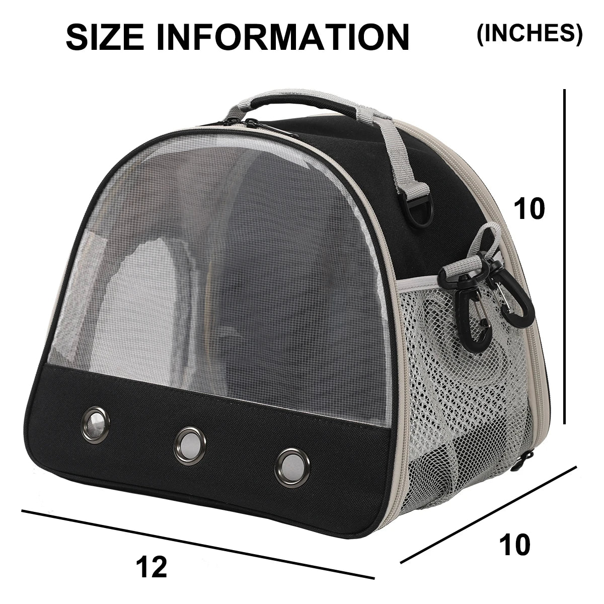 Portable Clear Carrier for Small Animal Transport