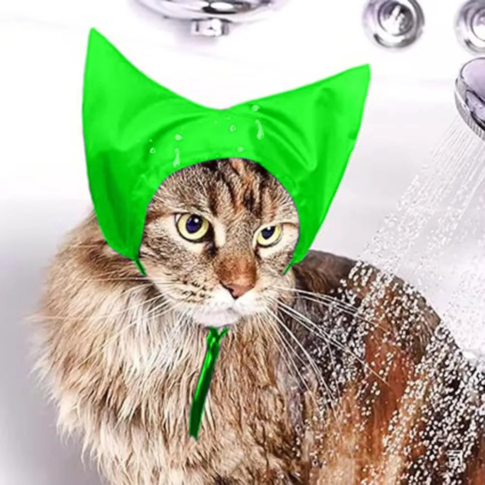 Ear Protection Cat Waterproof Shower Cap