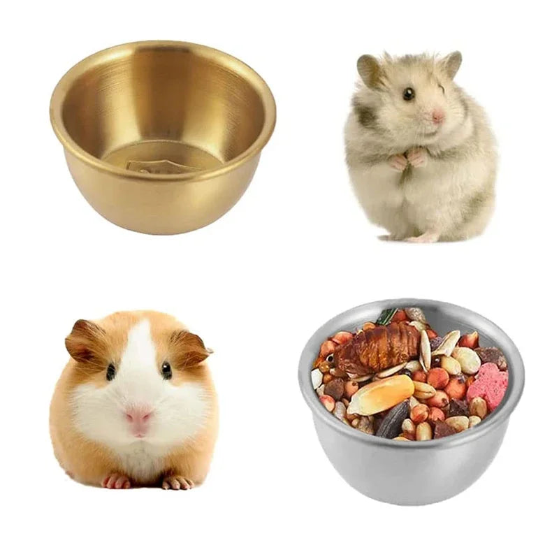 Stainless Steel Hamster Feeder Bowls