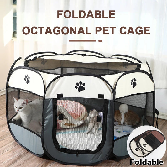 Foldable Octagonal Pet Tent Portable Oxford Cloth