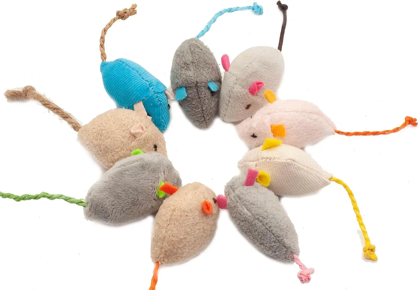 3-200pcs Rattle Mouse Toys Filled with Catnip