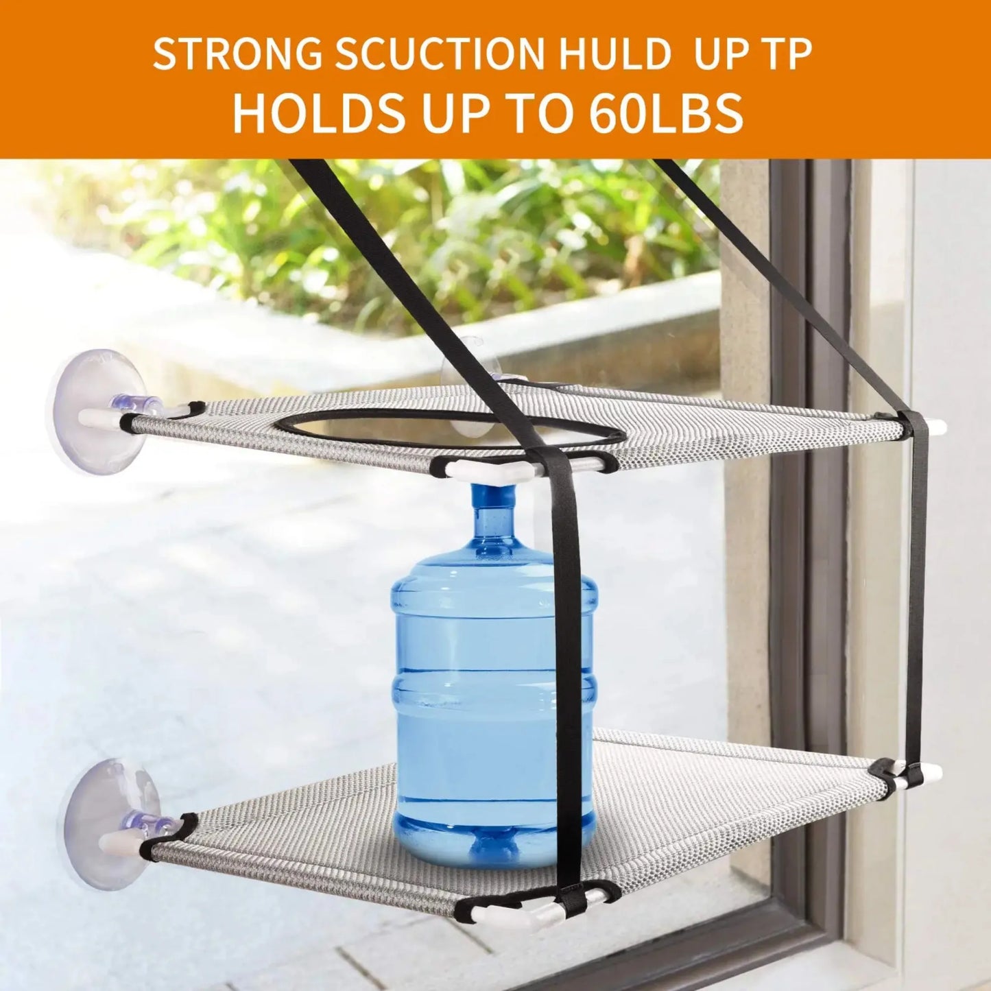 Double Stack Cat Window Perch with Strong Suction Cup