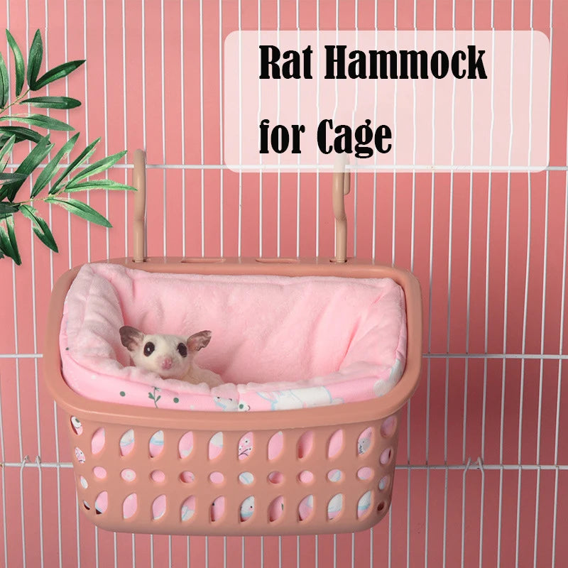 Hanging Basket Hammock Bed with Hooks for Cages