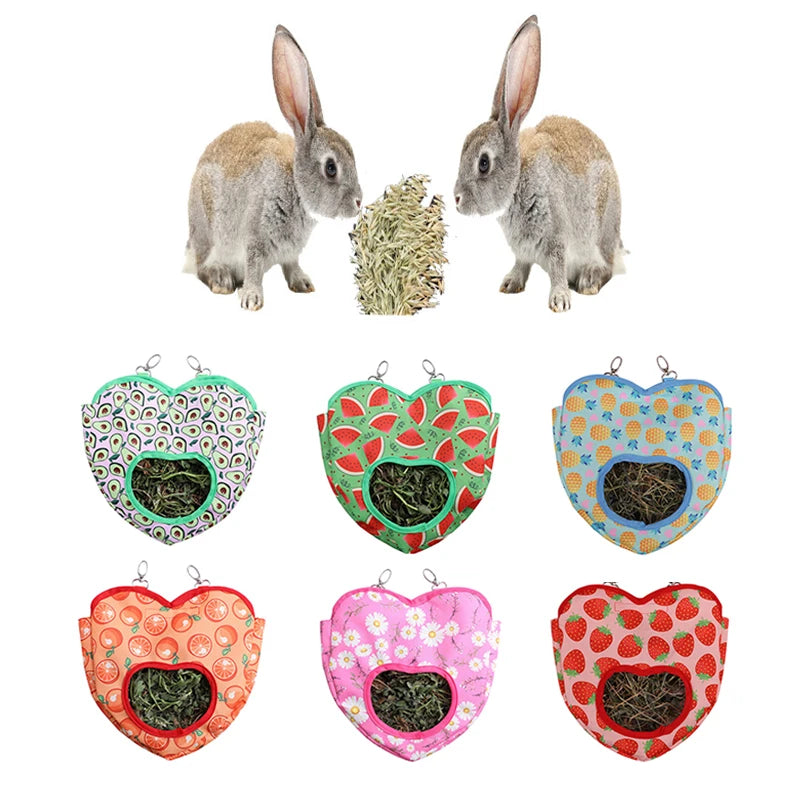 Heart-Shape Hanging Hay Bag Feeder