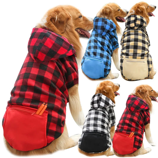 Plaid Hoodie Sweater for Cold Weather