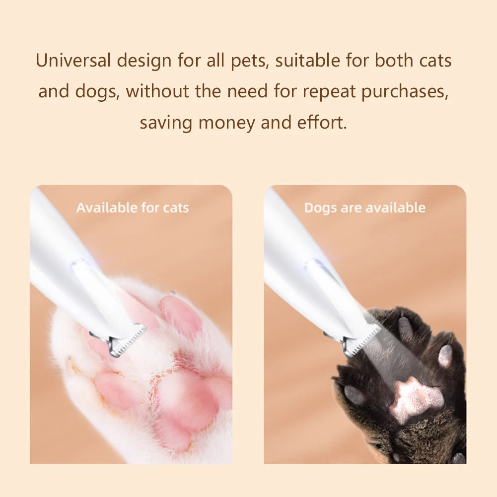 Portable Paw Trimmer with LED Light