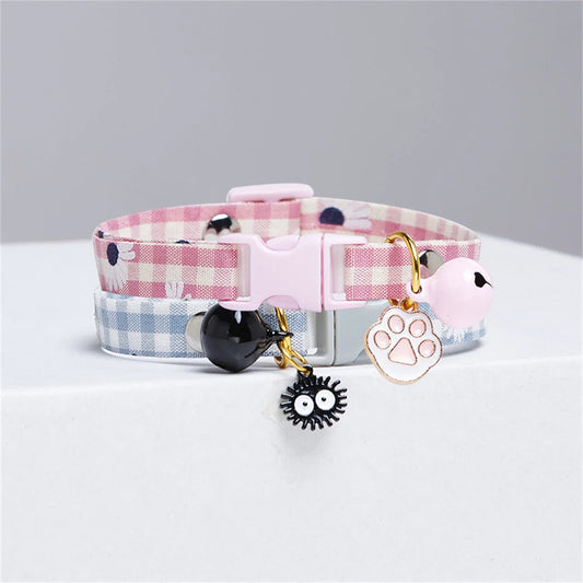 Cat Collar with Bell and Cute Pendant Charm