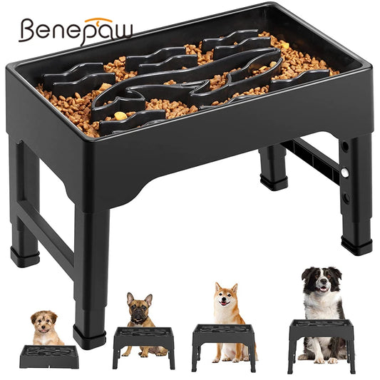 Benepaw 2.2L Elevated Dog Bowls Adjustable Height Feeder