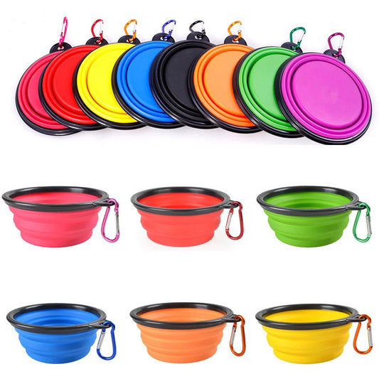 Portable Silicone Feeding Bowl with Carabiner