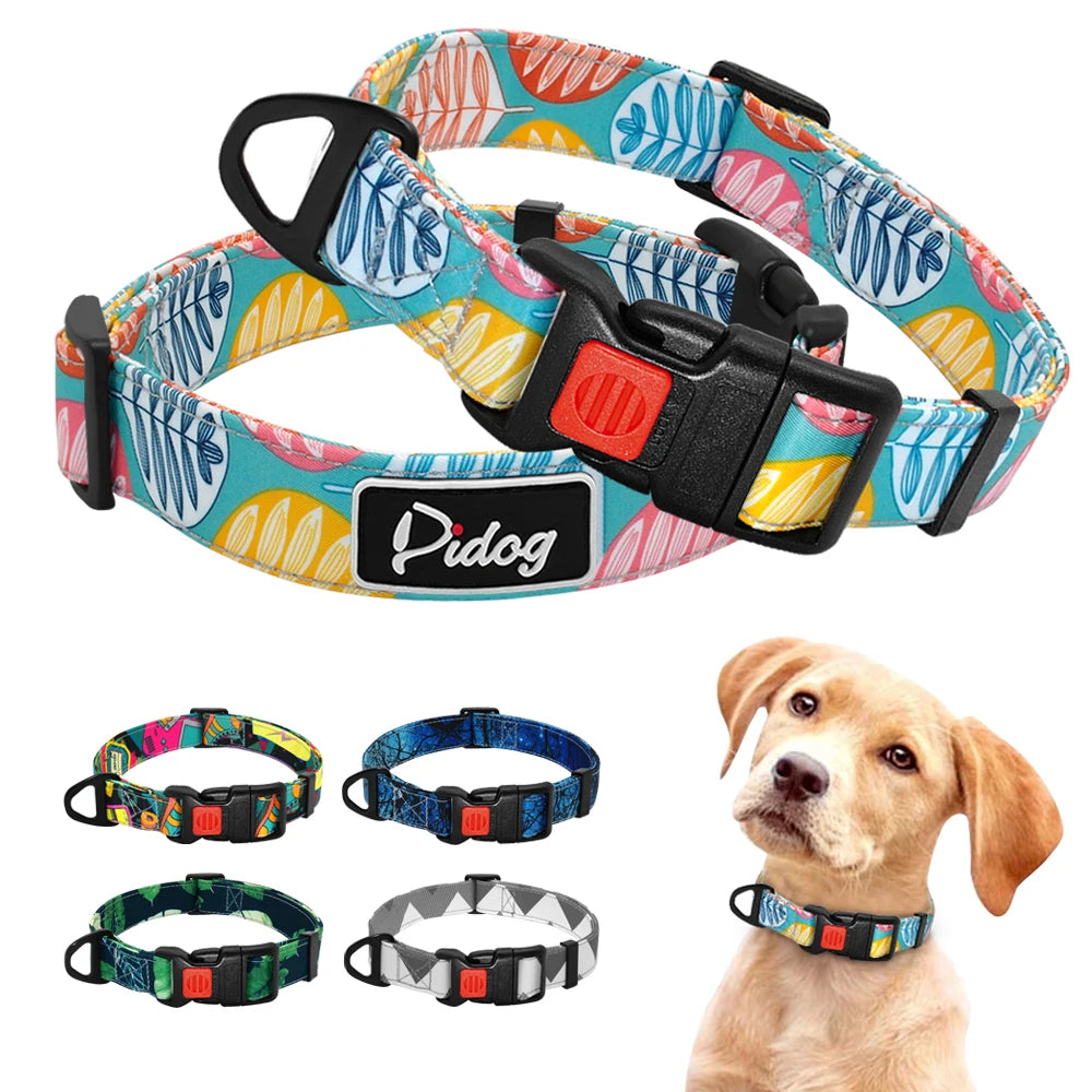 Graphic Print Dog Collars