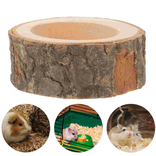 Log Cutout Food Bowl for Hamster, Chinchilla, Rabbit, etc.